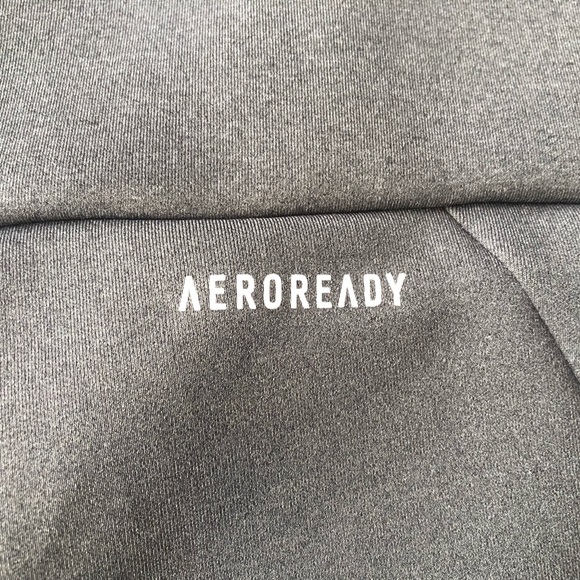 ADIDAS Primegreen Aeroready Big Logo Yoga Leggings Large High Waist Pocket NWT - Picture 10 of 13